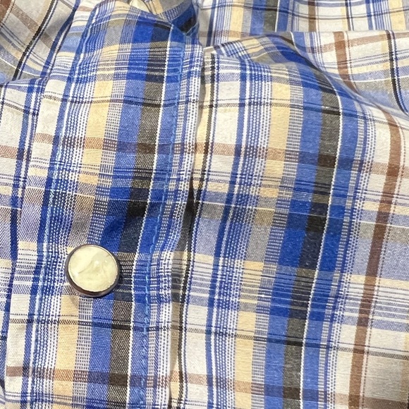 Polo Ralph Lauren Mens Plaid Pearl Snap Button Down Short Sleeve Shirt - Picture 4 of 5